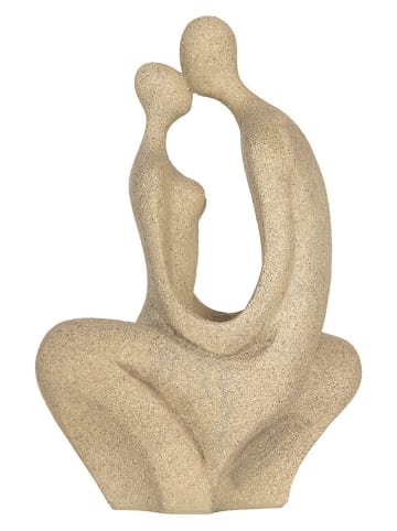 Clayre & Eef Dekoracja "Seated Couple" w kolorze beżowym - 16 x 25 x 8 cm