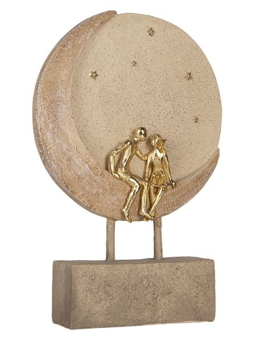 Clayre & Eef Dekoaufsteller in Beige/ Gold - (B)18 x (H)26 x (T)5 cm