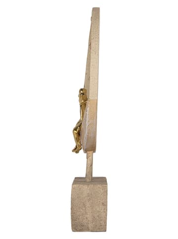 Clayre & Eef Dekoaufsteller in Beige/ Gold - (B)18 x (H)26 x (T)5 cm