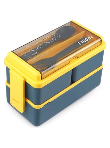 DAM Lunchbox in Dunkelblau/ Gelb - 1400 ml