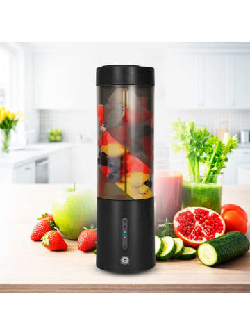 DAM Draagbare mixer "HD-08" zwart - 450 ml