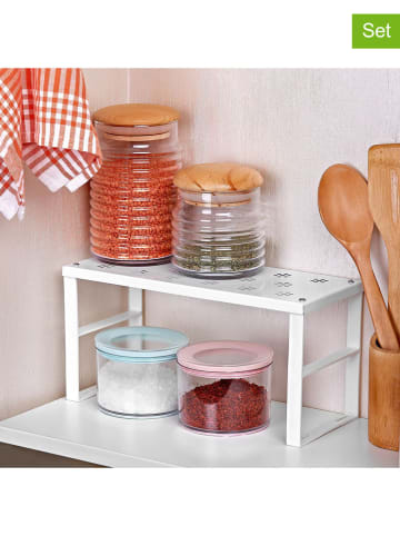 Violeta Home 4er-Set: Küchen-Organizer in Weiß - (B)31,5 x (H)13 x (T)15,5 cm