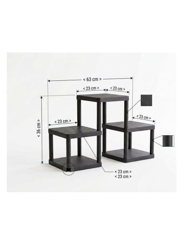 Violeta Home Organizer kuchenny w kolorze czarnym - 62 x 35 x 23 cm