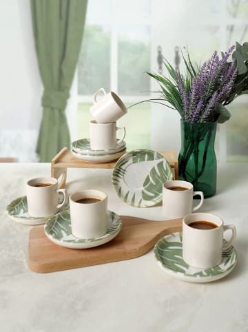 Violeta Home 12-częściowy zestaw w kolorze biało-zielonym - 110 ml