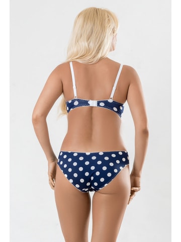 Valea Biustonosz push-up "Dobromira" w kolorze granatowo-białym