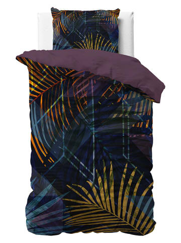 Dreamhouse Satijnen beddengoedset ''Nairobi'' paars/donkerblauw
