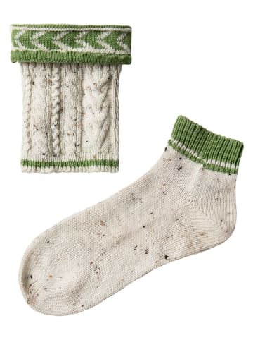 Stockerpoint Trachtensocken in Beige/ Grün
