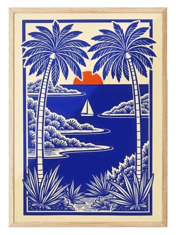 ABERTO DESIGN Gerahmter Kunstdruck - (B)50 x (H)70 cm