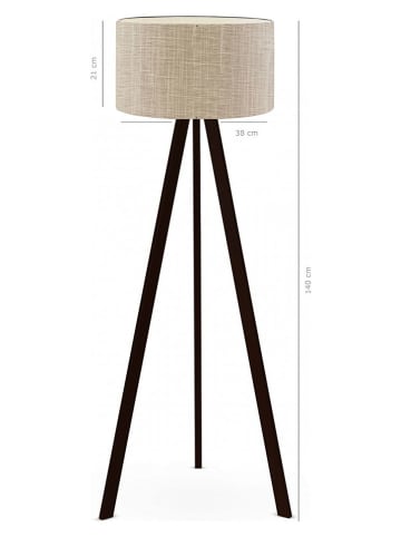 ABERTO DESIGN Lampa stojąca w kolorze beżowo-czarnym - wys. 140 cm