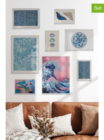 ABERTO DESIGN 8-delige set: ingelijste kunstdrukken