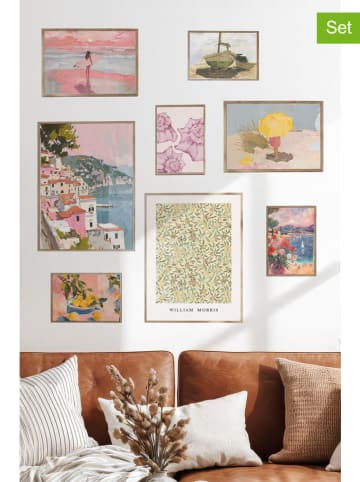 ABERTO DESIGN Druki artystyczne (8 szt.) w ramce