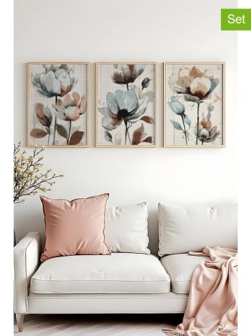 ABERTO DESIGN 3-delige set: ingelijste kunstdrukken