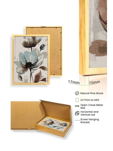 ABERTO DESIGN 3er-Set: Gerahmte Kunstdrucke