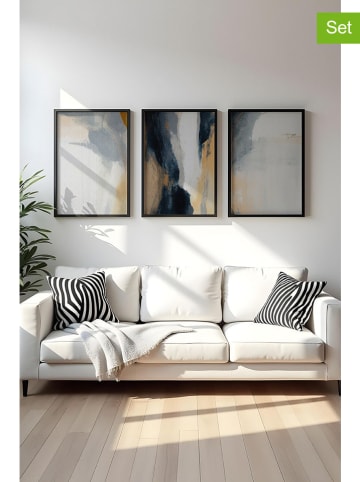 ABERTO DESIGN 3er-Set: Gerahmte Kunstdrucke