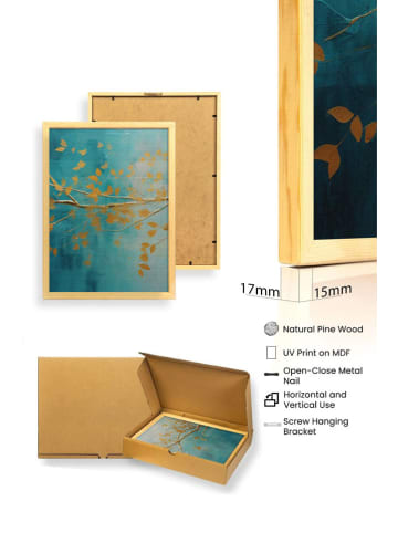 ABERTO DESIGN Druki artystyczne (3 szt.) w ramce