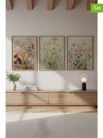 ABERTO DESIGN Druki artystyczne (3 szt.) w ramce