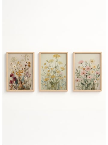 ABERTO DESIGN 3er-Set: Gerahmte Kunstdrucke