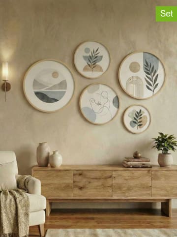 ABERTO DESIGN 5er-Set: Gerahmte Kunstdrucke