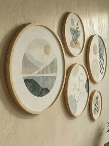 ABERTO DESIGN Druki artystyczne (5 szt.) w ramce