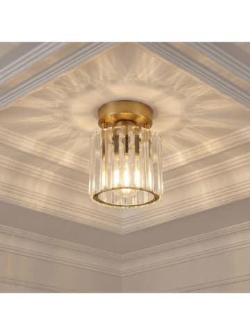 ABERTO DESIGN Deckenleuchte in Transparent/ Gold - (H)17 x Ø 13 cm