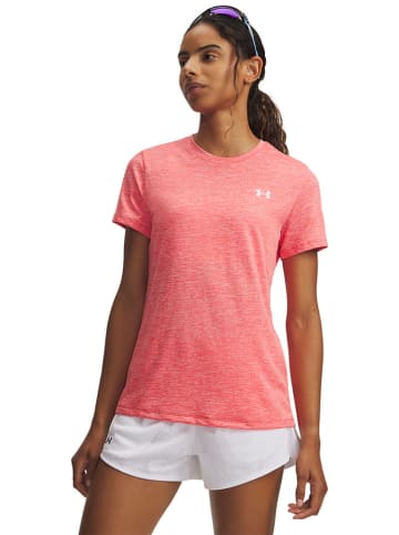 Under Armour Koszulka sportowa "Twist" w kolorze koralowym