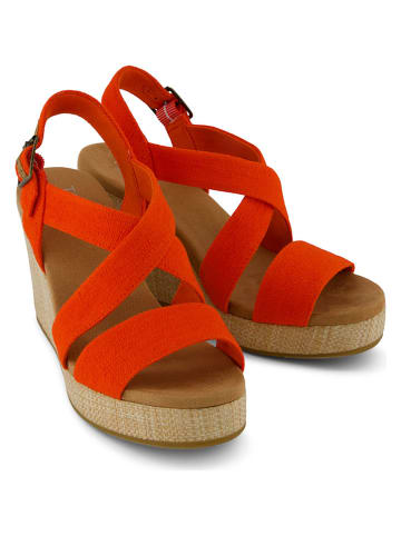TOMS Keilsandaletten in Rot