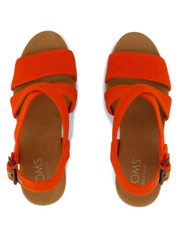 TOMS Keilsandaletten in Rot