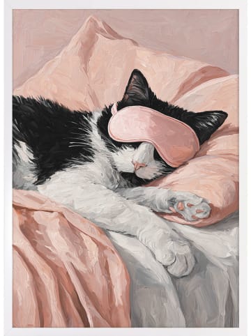 Ars Longa Gerahmter Kunstdruck "Sleeping Cat" - (L)70 x (B)50 cm