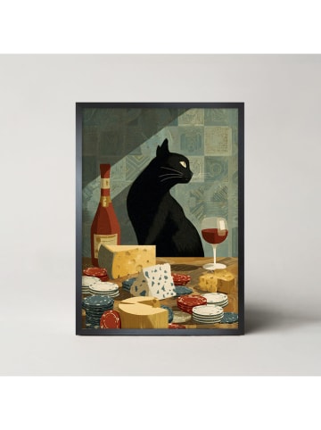 Ars Longa Ingelijste kunstdruk "Cats Evening" - (L)70 x (B)50 cm