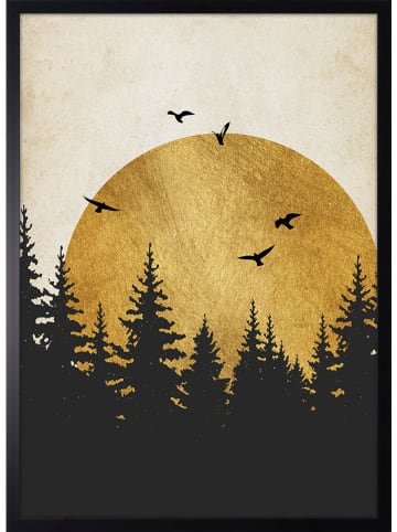 Ars Longa Druk artystyczny "Golden Sun" w ramce - 70 x 50 cm