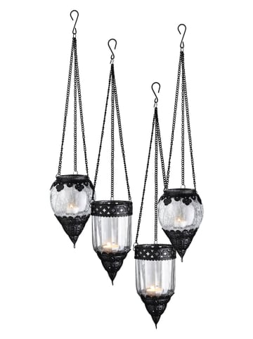 heine home Windlicht in Schwarz - (H)17 x Ø 11 cm