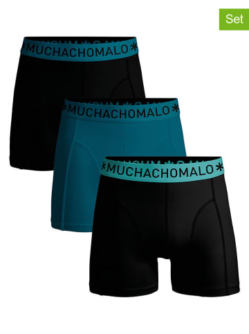 Muchachomalo 3er-Set: Boxershorts in Schwarz/ Blau