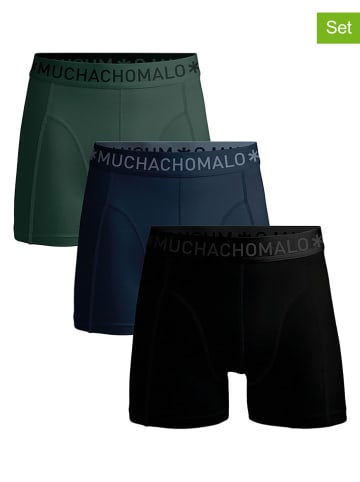 Muchachomalo 3-delige set: boxershorts zwart/donkerblauw/groen