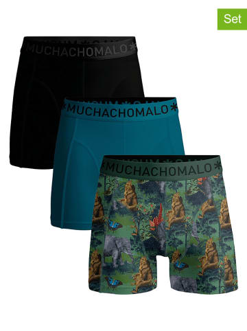 Muchachomalo 3-delige set: boxershorts meerkleurig/turquoise/zwart