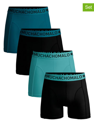 Muchachomalo 4-delige set: boxershorts turquoise/zwart