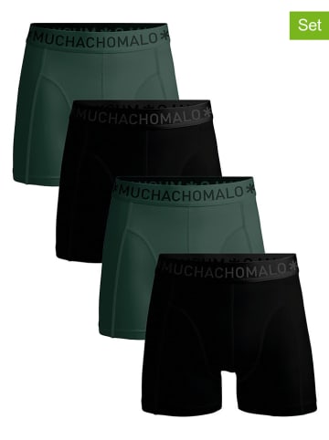 Muchachomalo Bokserki (4 pary) w kolorze czarno-zielonym