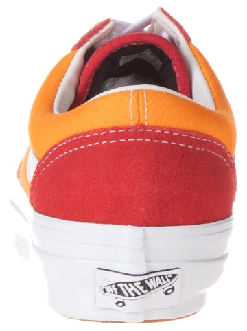Vans Leder-Sneakers "Old Skool" in Orange/ Rot