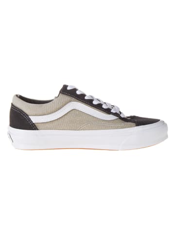 Vans Leder-Sneakers "Old Skool" in Beige/ Schwarz