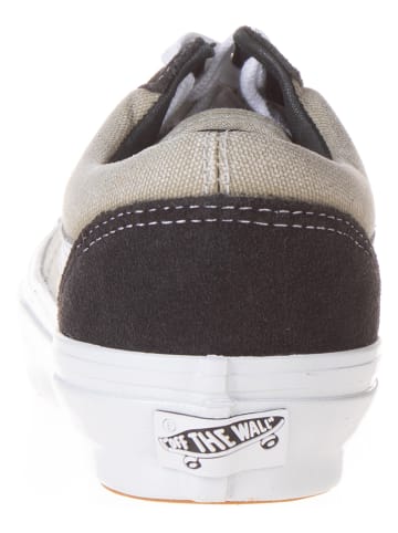 Vans Leder-Sneakers "Old Skool" in Beige/ Schwarz