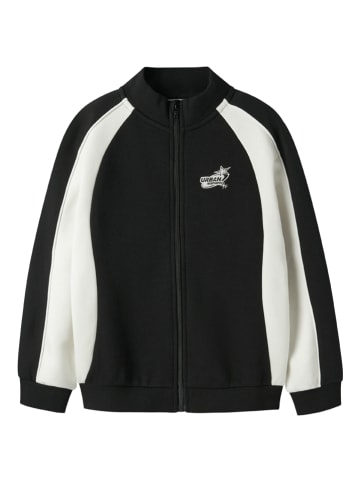 name it Sweatjacke "Lasse" in Schwarz/ Weiß