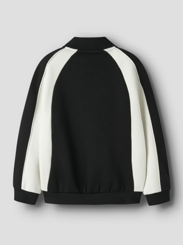 name it Sweatjacke "Lasse" in Schwarz/ Weiß