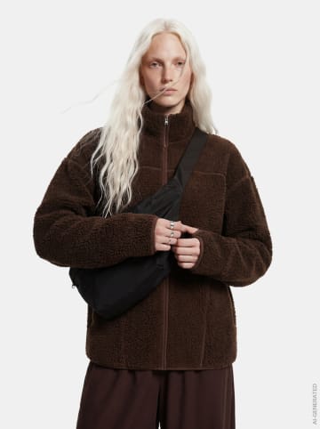 Pieces Fleecejacke in Braun