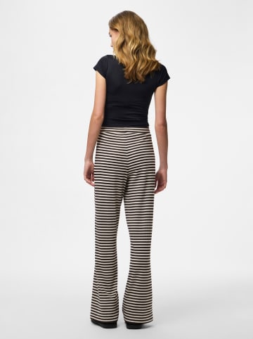 Pieces Broek wit/bruin