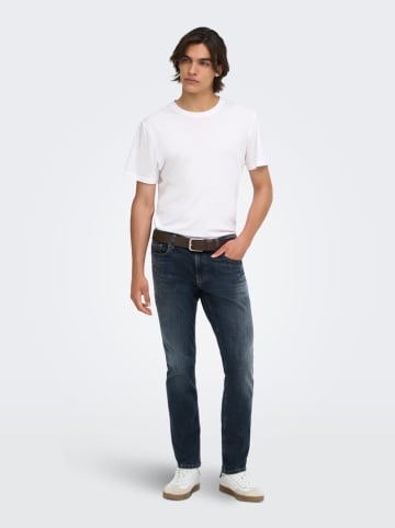 ONLY & SONS Spijkerbroek "Onsloom" - slim fit - donkerblauw