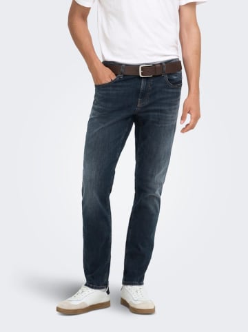 ONLY & SONS Spijkerbroek "Onsloom" - slim fit - donkerblauw