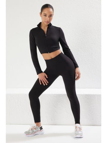 trendyol Legginsy sportowe w kolorze czarnym
