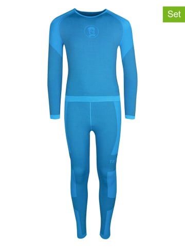 Trollkids 2tlg. Funktionswäsche-Set "Hemsedal Baselayer" in Blau