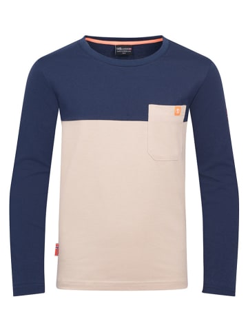 Trollkids Longsleeve "Bergen" in Beige/ Dunkelblau