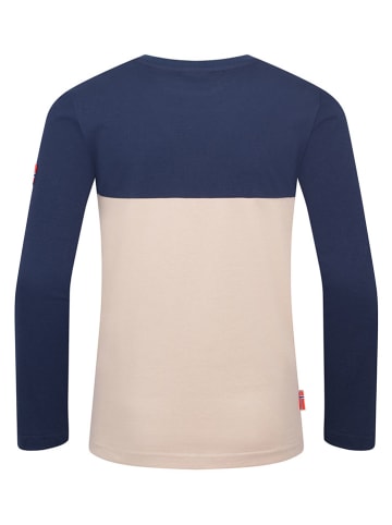 Trollkids Longsleeve "Bergen" in Beige/ Dunkelblau