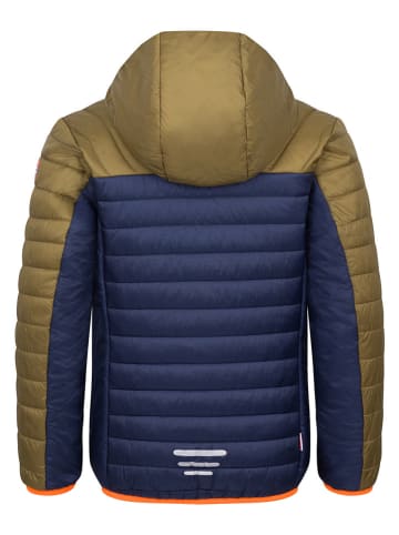 Trollkids Doorgestikte jas "Eikefjord" kaki/donkerblauw